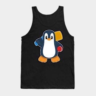 Penguin Cricket Cricket bat Tank Top